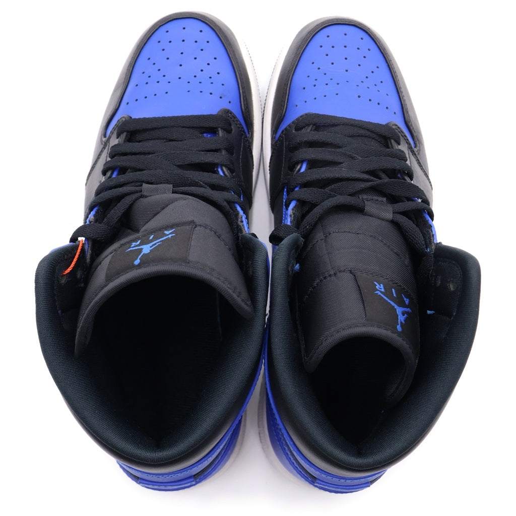 NIKE(ナイキ) AIR JORDAN 1 MID HYPER ROYAL エアジョーダン1 ハイパーロイヤル ローカットスニーカー ブラック/ブルー US8.5/26.5cm 554724-077