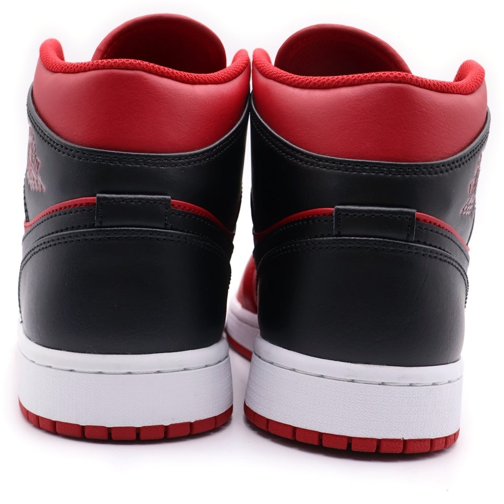 NIKE(ナイキ) AIR JORDAN 1 MID Reverse Bred エアジョーダン1 ミッド リバースブレッド ミドルカットスニーカーシューズ ブラック/レッド 27cm/US9 554724-660