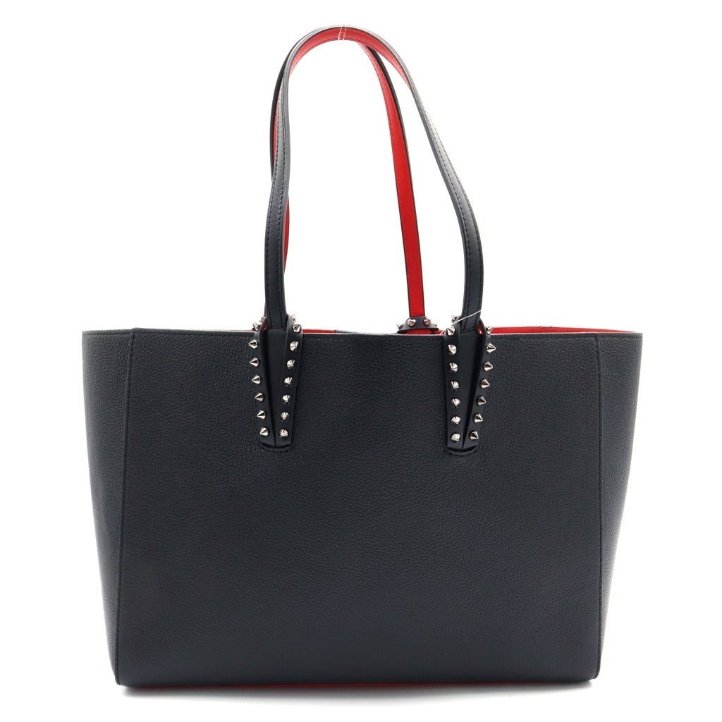 CHRISTIAN LOUBOUTIN(クリスチャンルブタン) CHRISTIAN LOUBOUTIN CABATA SMALL カバタ スモール ポーチ付き スタッズトートバッグ ブラック/レッド 1255045 B078 レディース