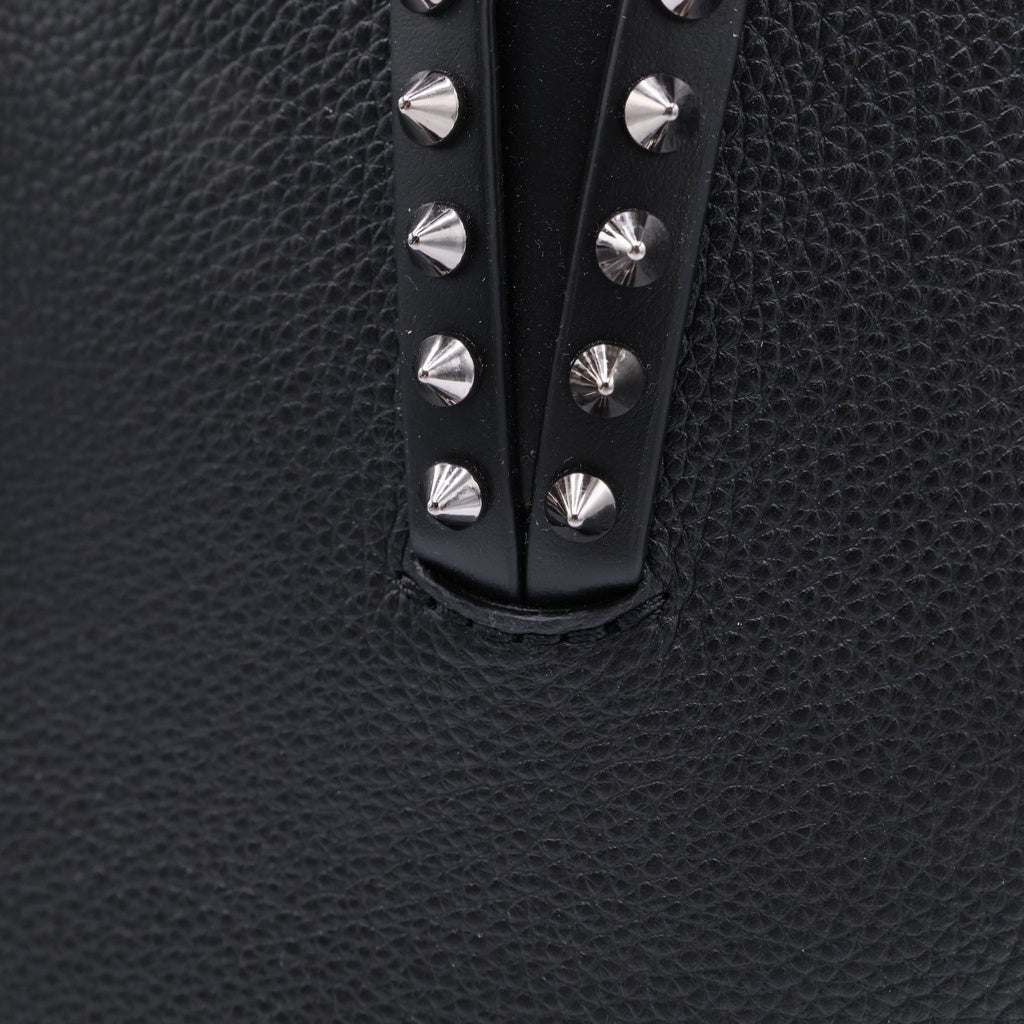 CHRISTIAN LOUBOUTIN(クリスチャンルブタン) CHRISTIAN LOUBOUTIN CABATA SMALL カバタ スモール ポーチ付き スタッズトートバッグ ブラック/レッド 1255045 B078 レディース