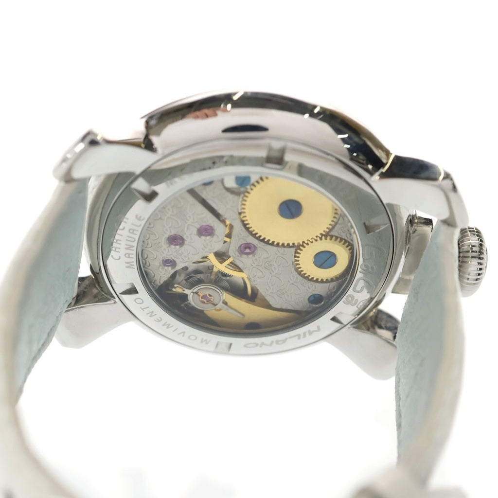 GaGa MILANO(ガガミラノ) Manuale 48 マニュアーレ 48 手巻き スケルトン 腕時計 ホワイト レディース