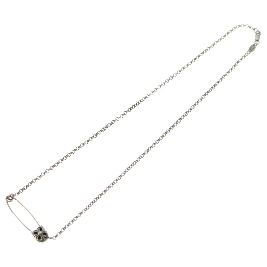 CHROME HEARTS(クロムハーツ) 16inch SAFETY PIN R16 セーフティピンロールチェーン シルバーネックレス