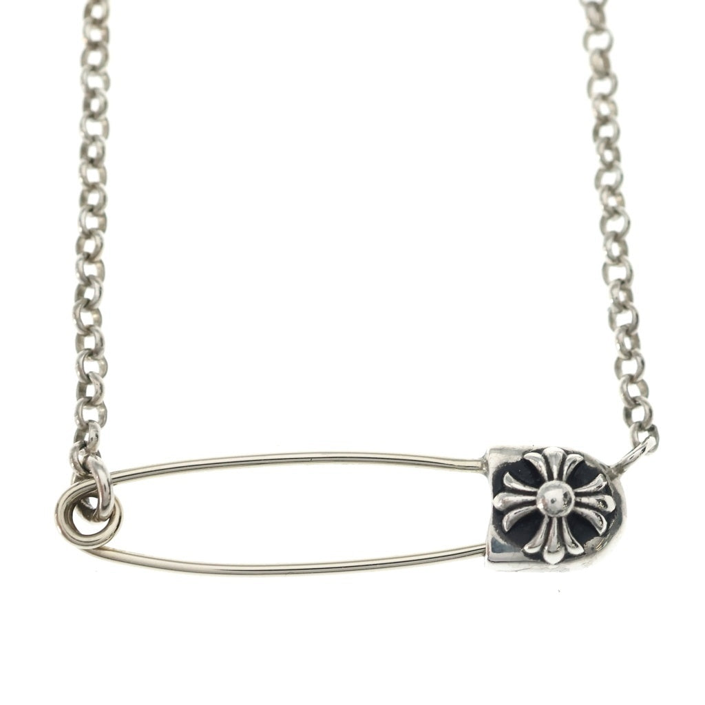 CHROME HEARTS(クロムハーツ) 16inch SAFETY PIN R16 セーフティピンロールチェーン シルバーネックレス