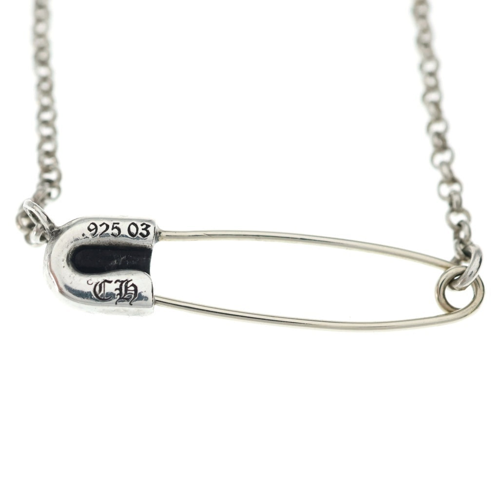 CHROME HEARTS(クロムハーツ) 16inch SAFETY PIN R16 セーフティピンロールチェーン シルバーネックレス