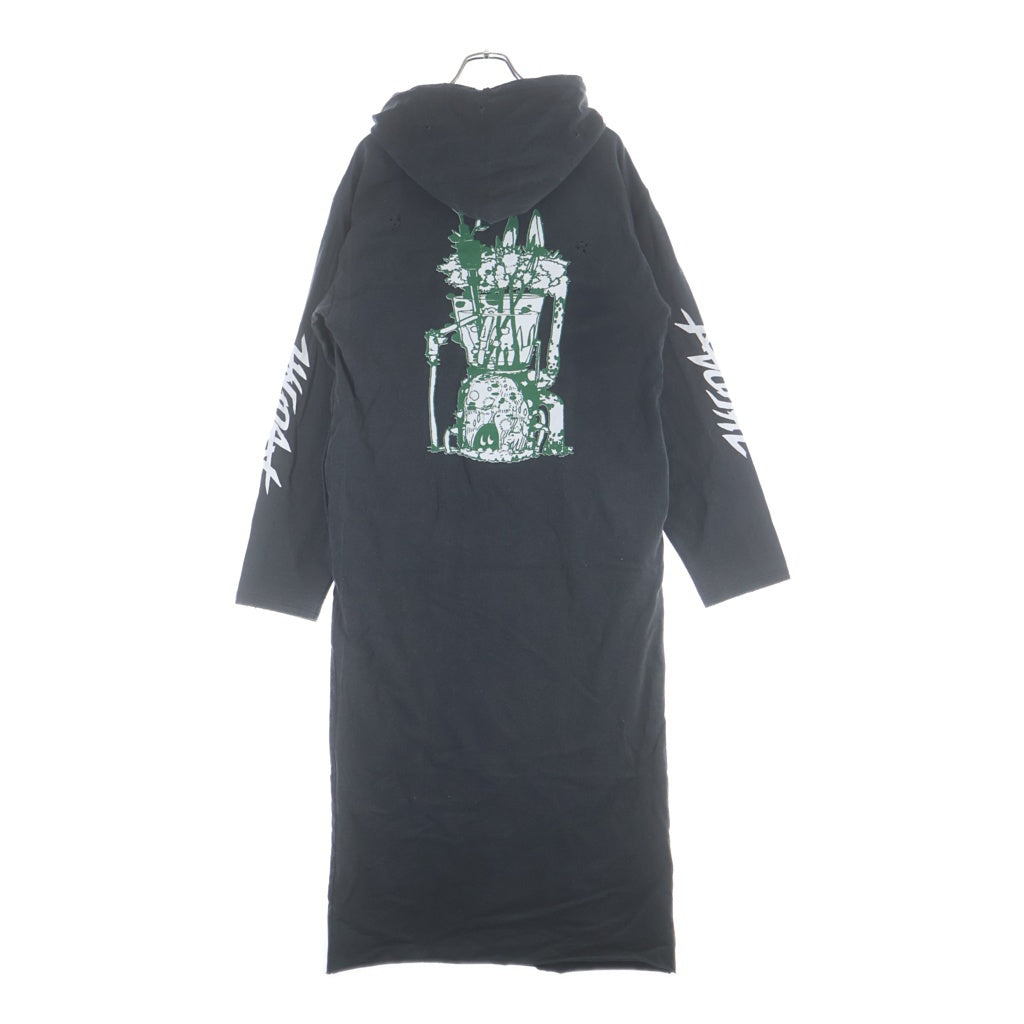 HOLIDAY(ホリデイ) SUPER FINE DRY DAMAGE L/S HOODED DRESS スーパーファイン ワンピース グレー
