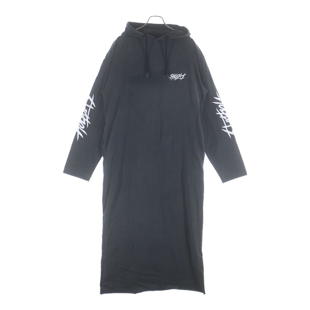 HOLIDAY(ホリデイ) SUPER FINE DRY DAMAGE L/S HOODED DRESS スーパーファイン ワンピース グレー
