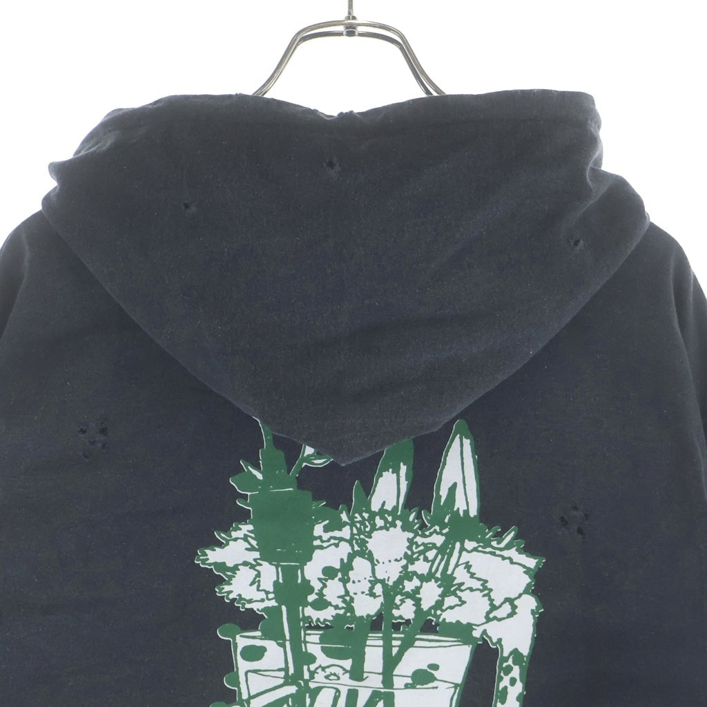 HOLIDAY(ホリデイ) SUPER FINE DRY DAMAGE L/S HOODED DRESS スーパーファイン ワンピース グレー