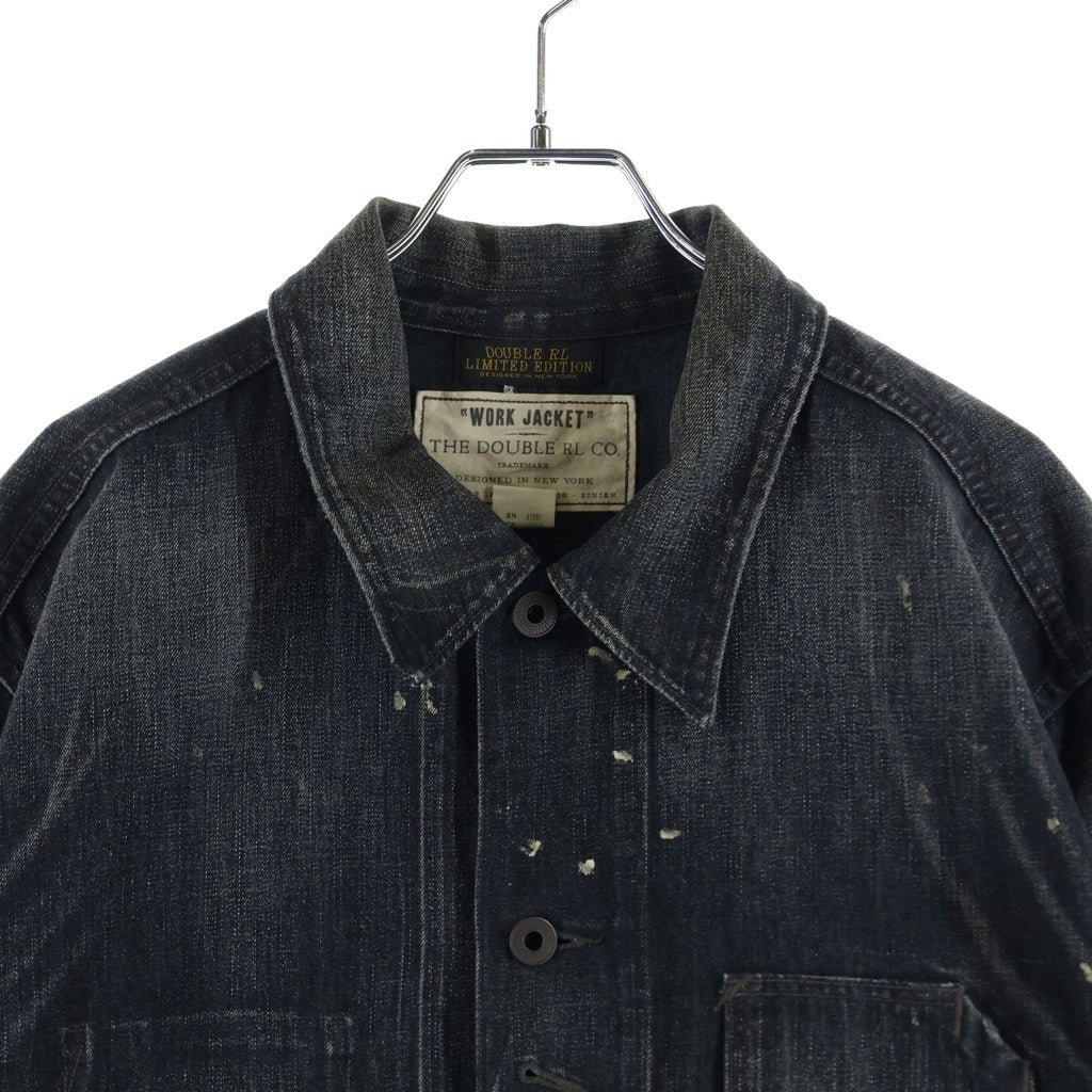 RRL(ダブルアールエル) LIMITED EDITION 200着限定 CHORE JACKET ペンキ加工 カバーオール ブラック