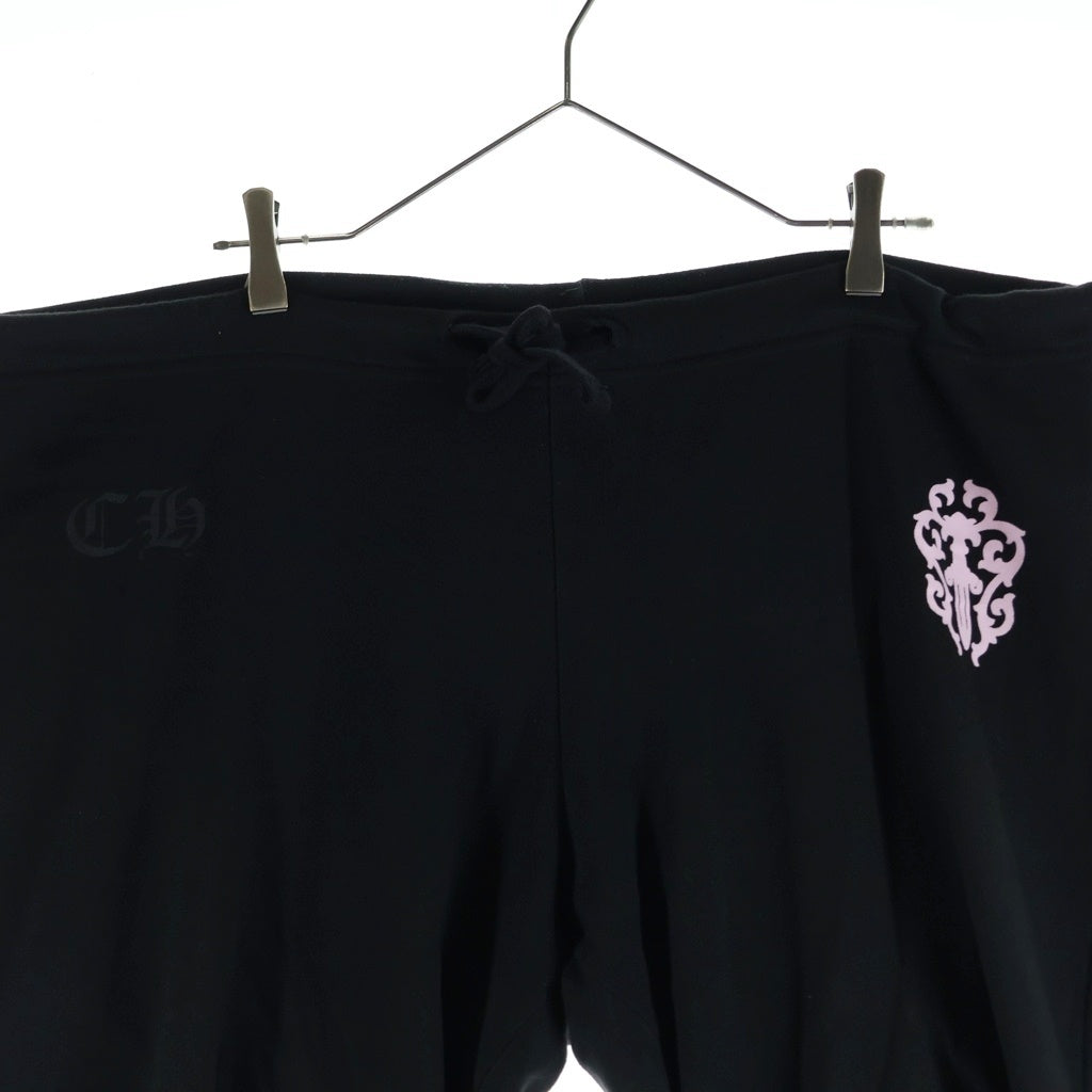 CHROME HEARTS(クロムハーツ) 25AW ×DEADLLY DOLL Vine Dagger Floral Cross Sweat Long Pants デッドリードール ヴァインダガー フローラルクロス スウェットロングパンツ ブラック