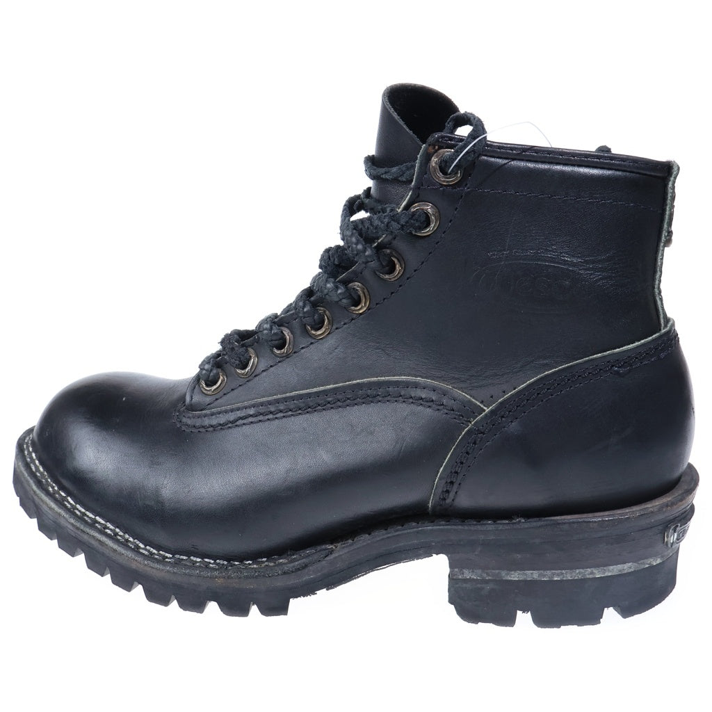 CHROME HEARTS(クロムハーツ) ×WESCO ウエスコ ハイライナー レザーブレードレースアップ レザーブーツ ブラック 10 E