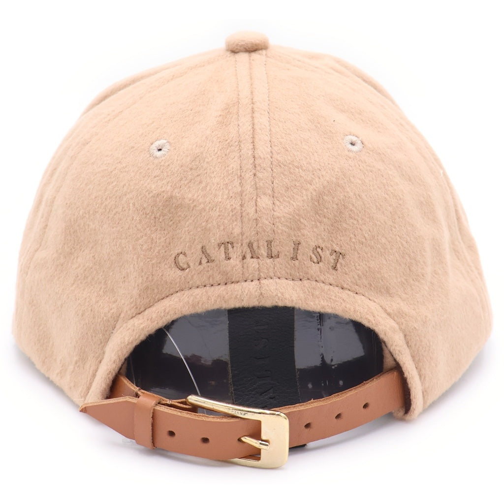 cvtvlist(カタリスト) フロントロゴ刺繍 カシミア 6パネル ベースボールキャップ ベージュ 21FW0502