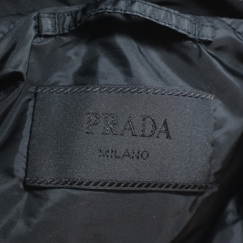 PRADA(プラダ) Re-NYLON トライアングルロゴ 三角プレート ナイロン SGB112 ダウンジャケット ブラック