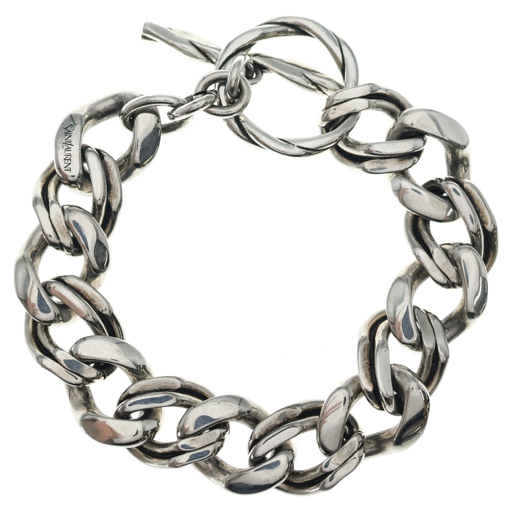 YVES SAINT LAURENT(イヴサンローラン) Metal Chain Bracelet チェーンブレスレット メタル シルバー レディース