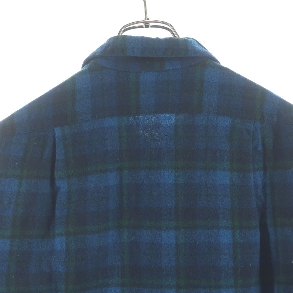 PENDLETON(ペンドルトン) 60s 開襟 ダブルフラップ ウール ボードシャツ グリーン チェック