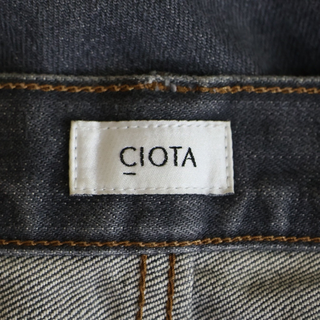 CIOTA(シオタ) スビンコットン 13.5oz ワイドテーパードデニム NPTM-6RF ミディアムブラック