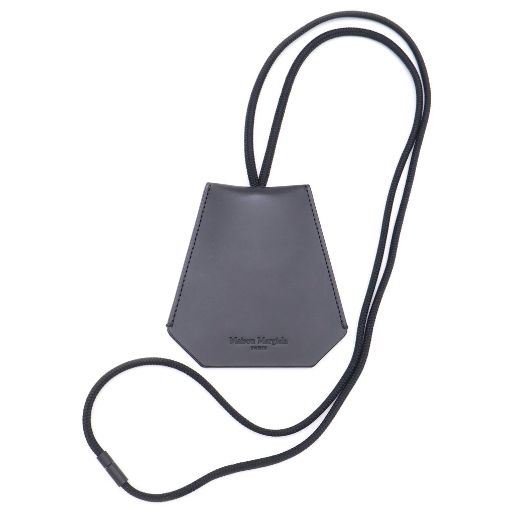 Maison Martin Margiela(メゾンマルタンマルジェラ) LEATHER KEY RING キーリング付き カーフスキン S55UA0025 クロシェット ブラック