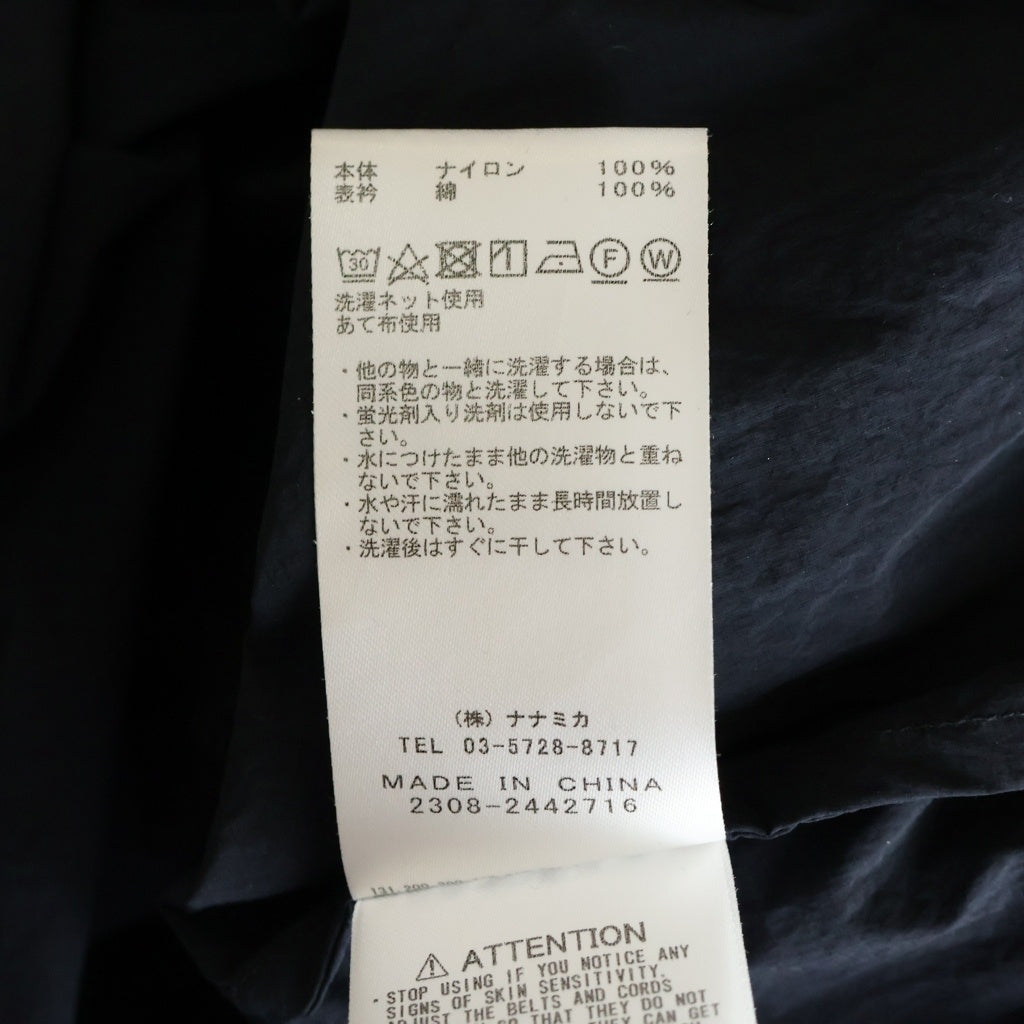 nanamica(ナナミカ) 25SS Nylon Ripstop Field Jacket リップストップ 襟コーズ ナイロンジャケット ネイビー NP2406N