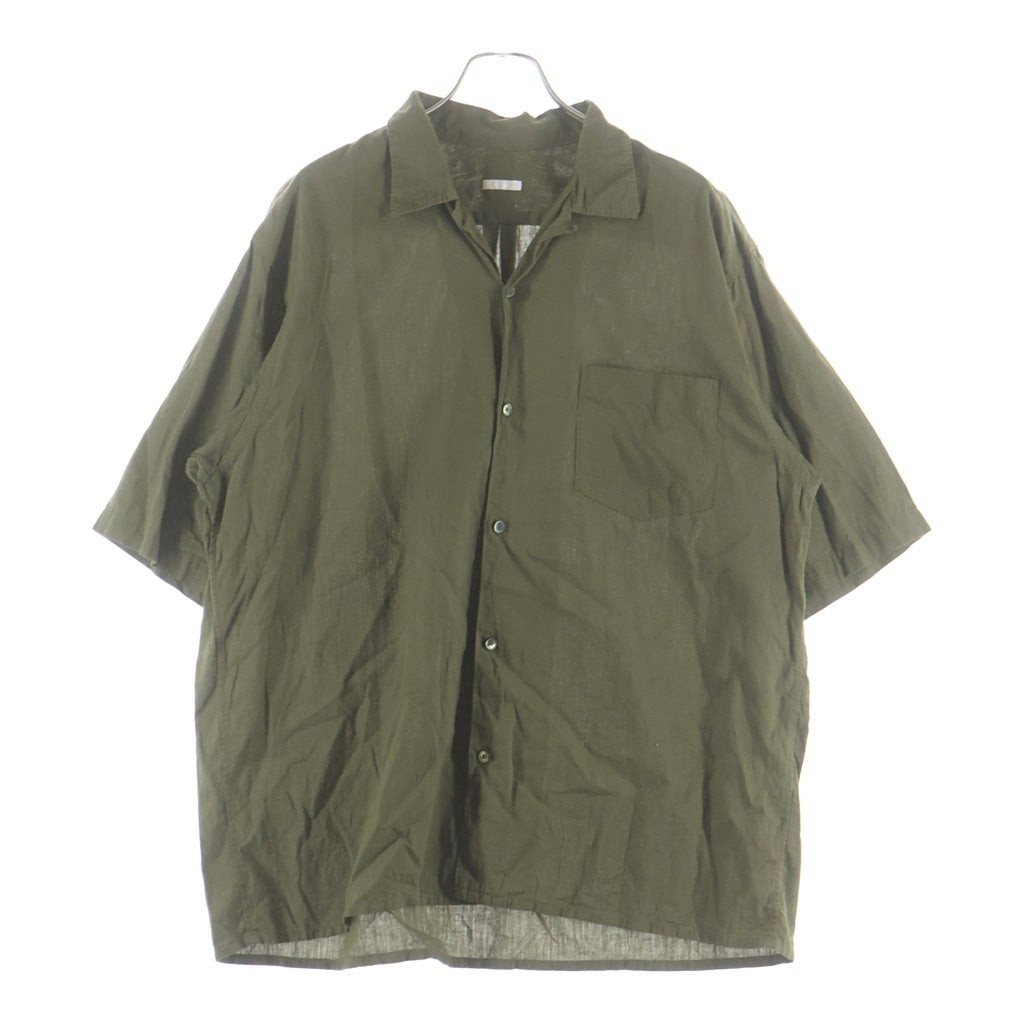 COMOLI(コモリ) 21SS ベタシャン 開襟 T01-02012 ショートスリーブシャツ カーキ