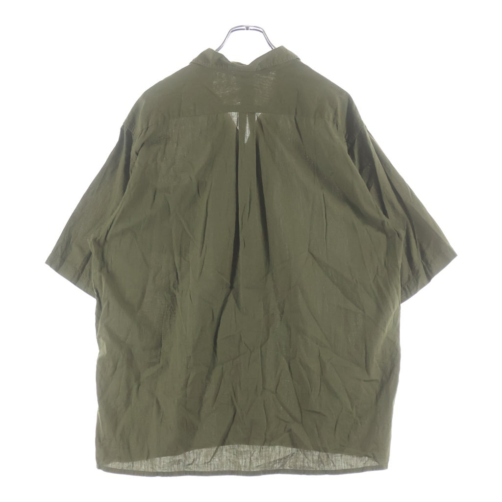 COMOLI(コモリ) 21SS ベタシャン 開襟 T01-02012 ショートスリーブシャツ カーキ