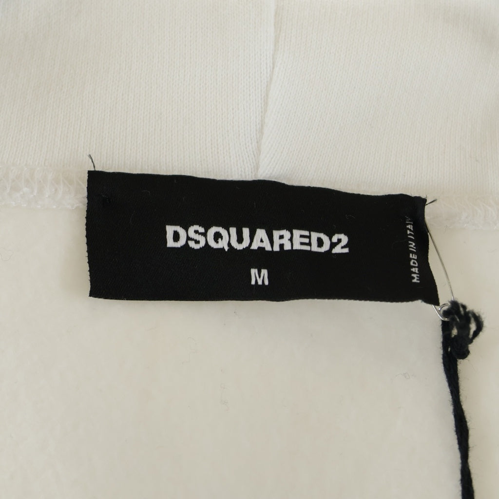 DSQUARED2(ディースクエアード) 23AW D2 Zip Herca Hoodie ジップアップパーカー S74HG0139 ホワイト