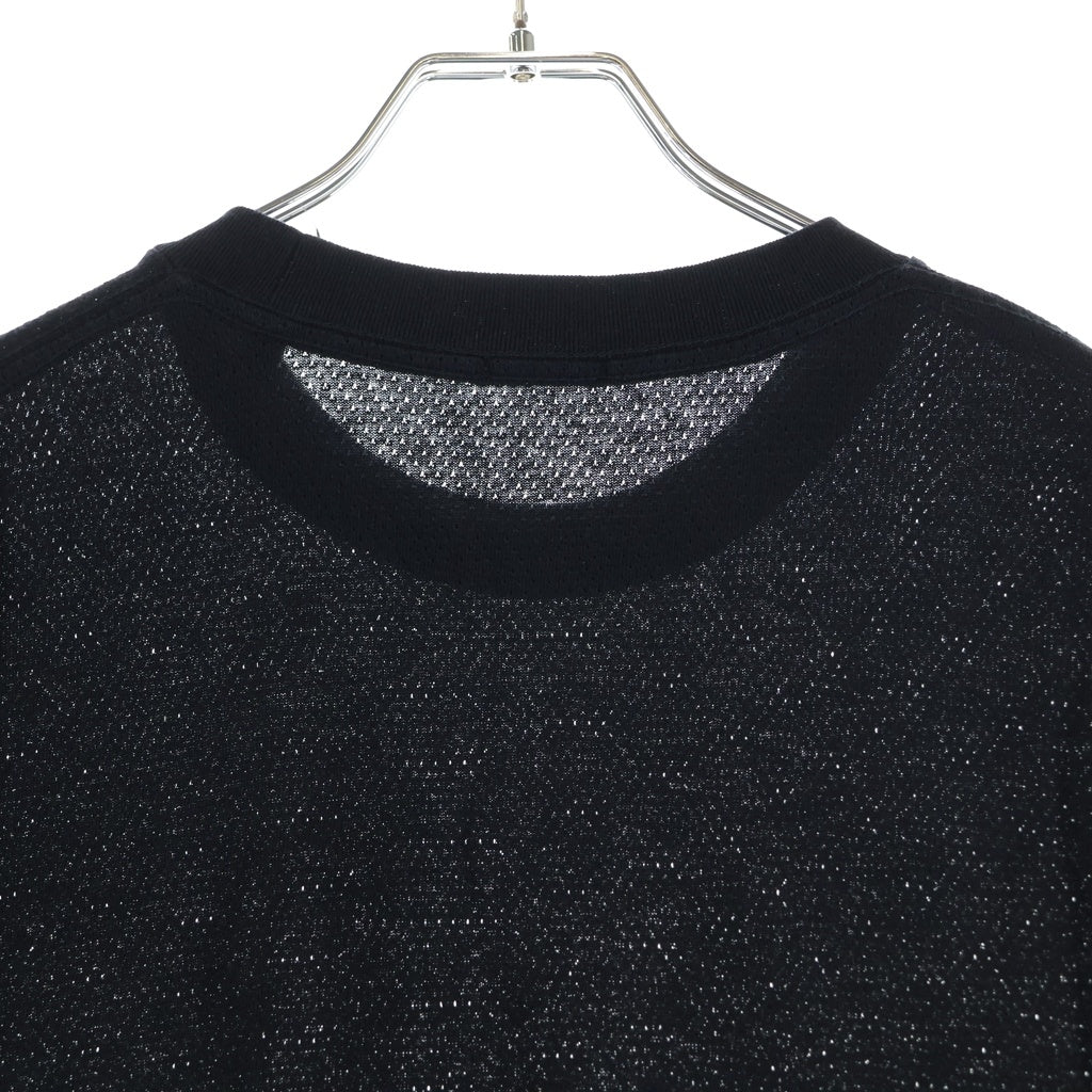 COMOLI(コモリ) 25SS Cotton Mesh Short コットン メッシュ クルーネック 半袖Tシャツ BO1-05036 ブラック
