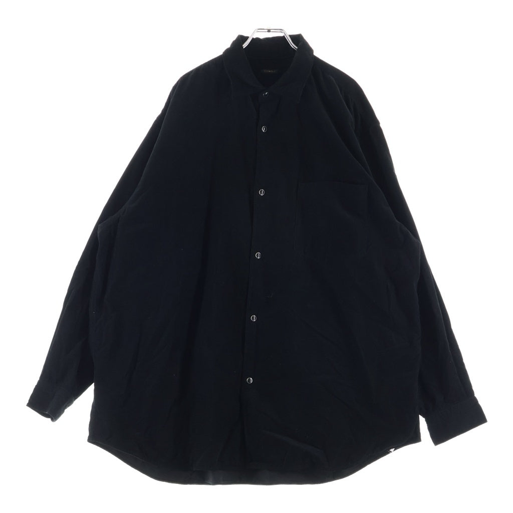 COMOLI(コモリ) 25AW Corduroy Shirt コーデュロイ 長袖シャツ C03-02008 ブラック
