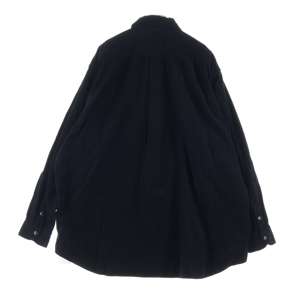 COMOLI(コモリ) 25AW Corduroy Shirt コーデュロイ 長袖シャツ C03-02008 ブラック