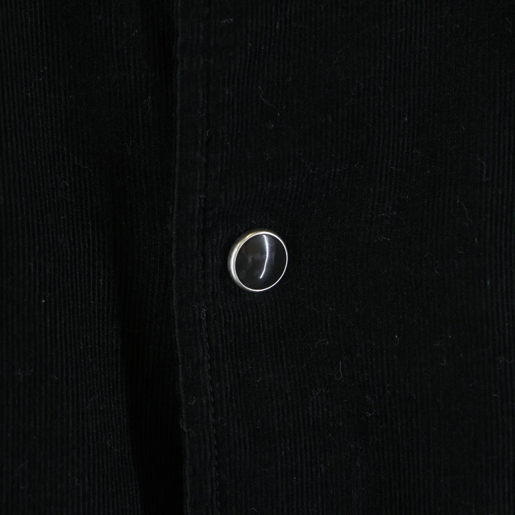 COMOLI(コモリ) 25AW Corduroy Shirt コーデュロイ 長袖シャツ C03-02008 ブラック