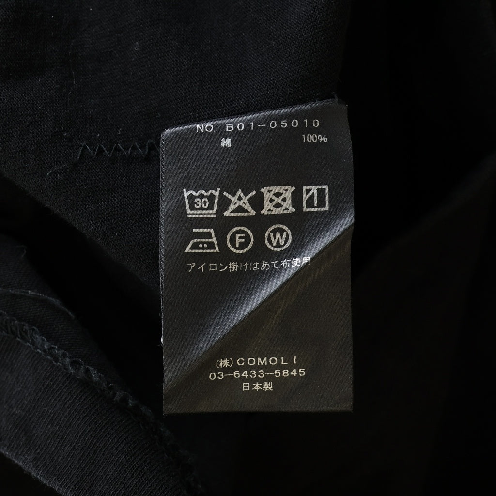 COMOLI(コモリ) 25SS Cotton jersey コットンジャージ B01-05010 ブラック