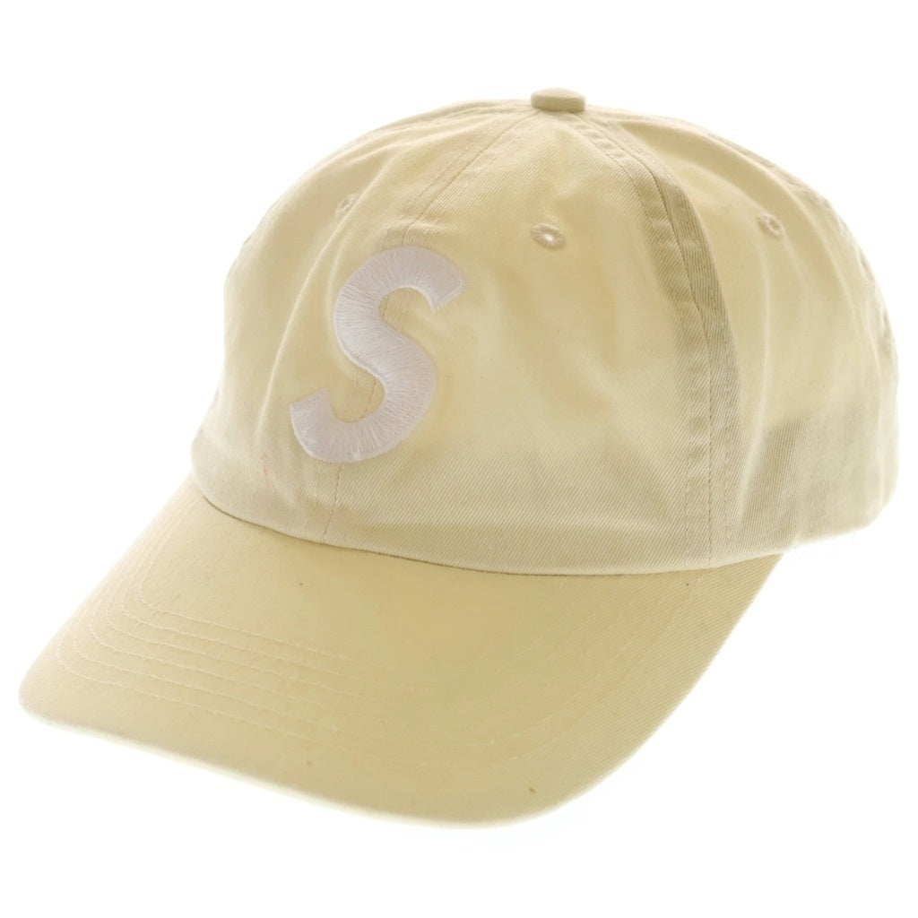 SUPREME(シュプリーム) 25SS Pigment Coated S Logo 6-Panel ピグメント加工 シックスパネル Sロゴキャップ アイボリー