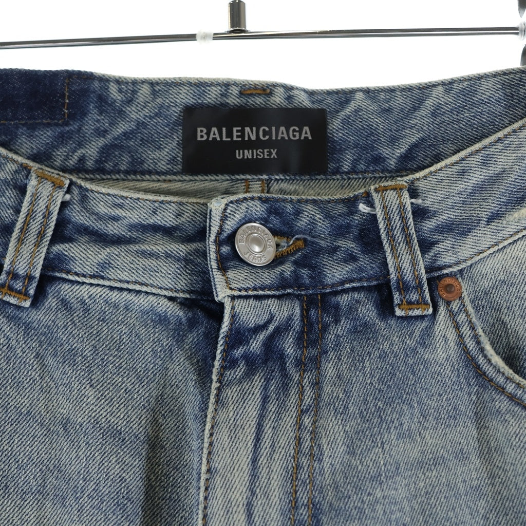 BALENCIAGA(バレンシアガ) 22AW プルアップワイドバギーデニムパンツ 704282 TDW14 インディゴ