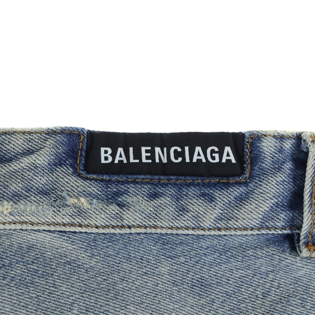 BALENCIAGA(バレンシアガ) 22AW プルアップワイドバギーデニムパンツ 704282 TDW14 インディゴ