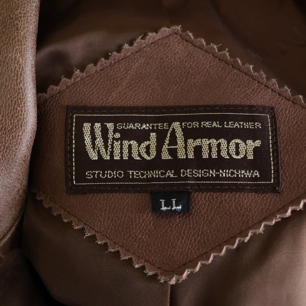 WIND ARMOR(ウインド アーマー) 00s ウエスタンヨーク レースアップ ラムレザー カバーオール ブラウン