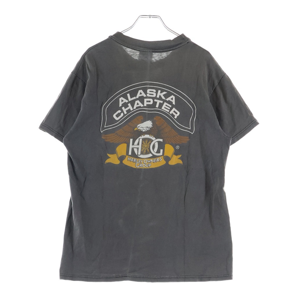 HARLEY DAVIDSON(ハーレーダビッドソン) 00s HARLEY OWNERS GROUP EAGLE イーグル クルーネックTシャツ ブラック