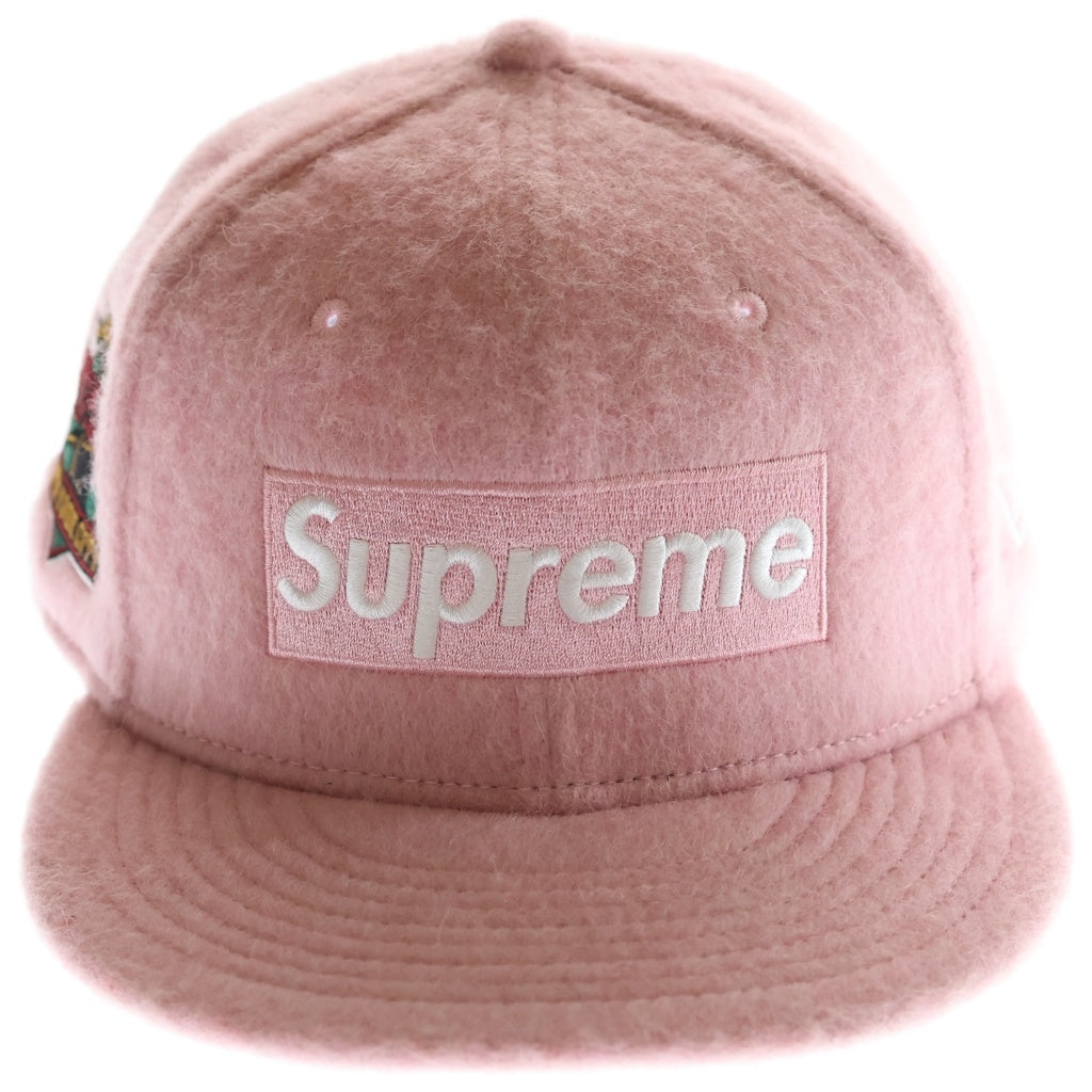 SUPREME(シュプリーム) 24AW Brushed Wool Box Logo ブラッシュド ウール ボックスロゴ キャップ ピンク