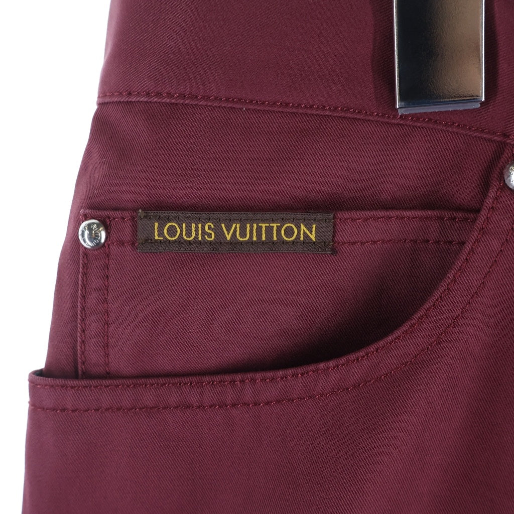 LOUIS VUITTON(ルイヴィトン) ロゴバック刺繍 RM142Q H5ID08BWK ストレートパンツ レッド