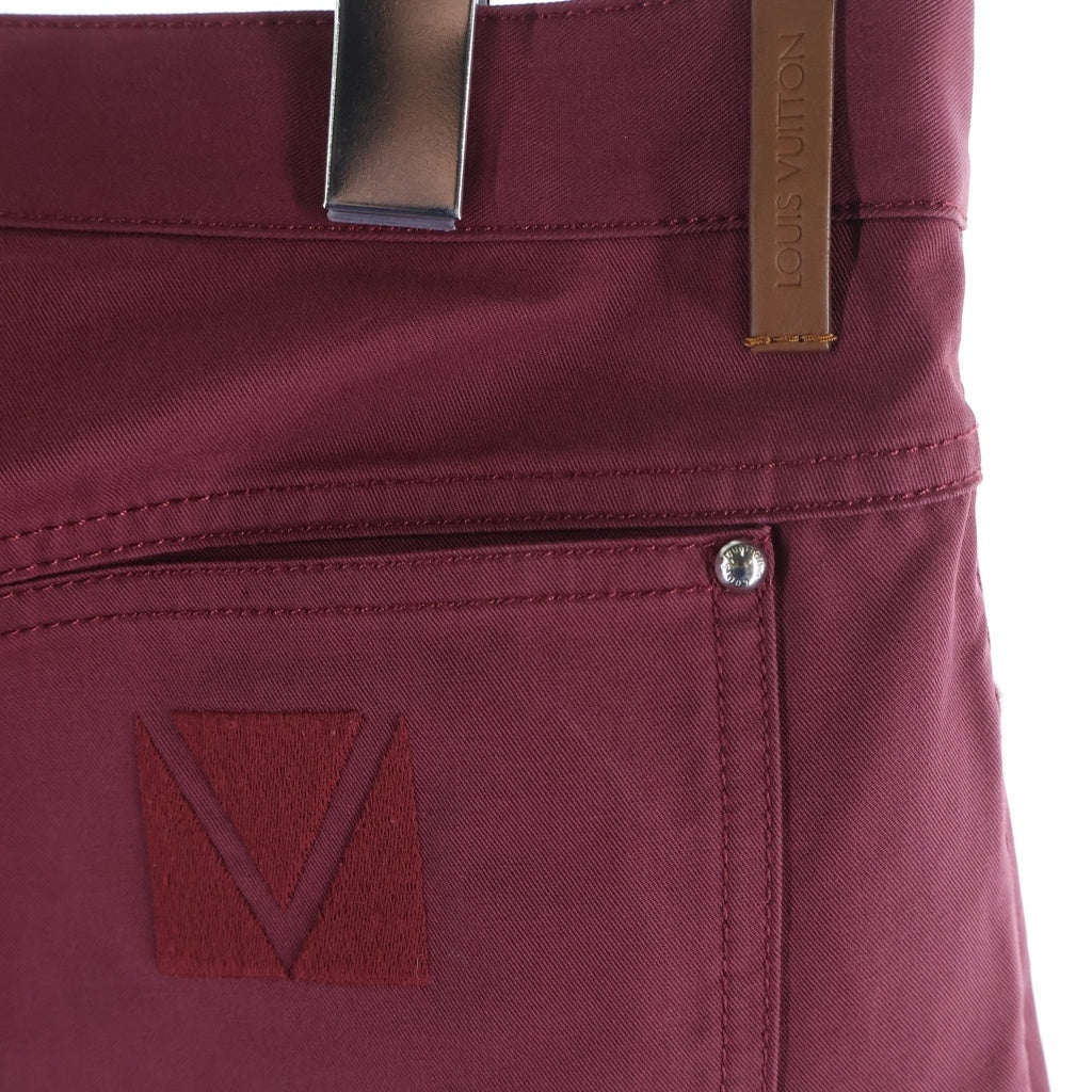 LOUIS VUITTON(ルイヴィトン) ロゴバック刺繍 RM142Q H5ID08BWK ストレートパンツ レッド
