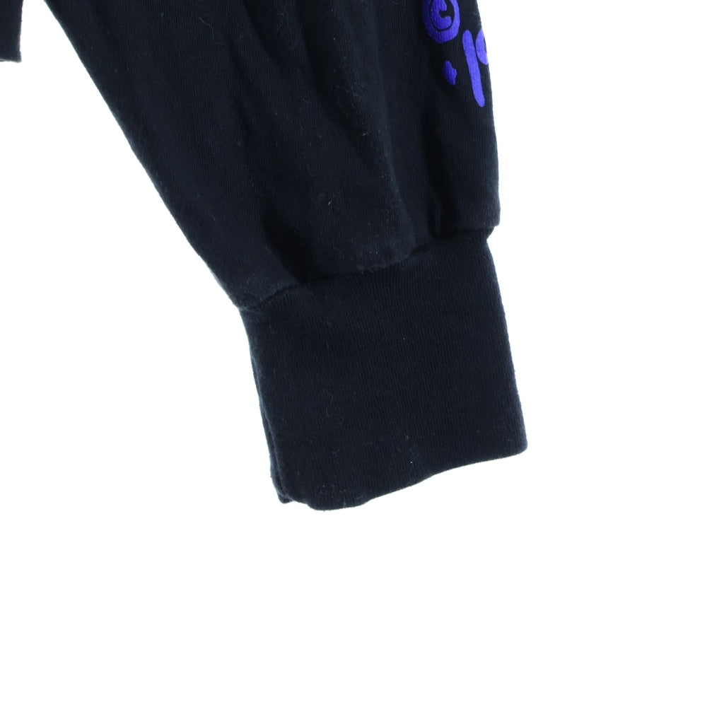 CHROME HEARTS(クロムハーツ) Neck Logo L/S Tee ネックロゴプリント ロングスリーブ 長袖Tシャツ カットソー ブラック/ブルー
