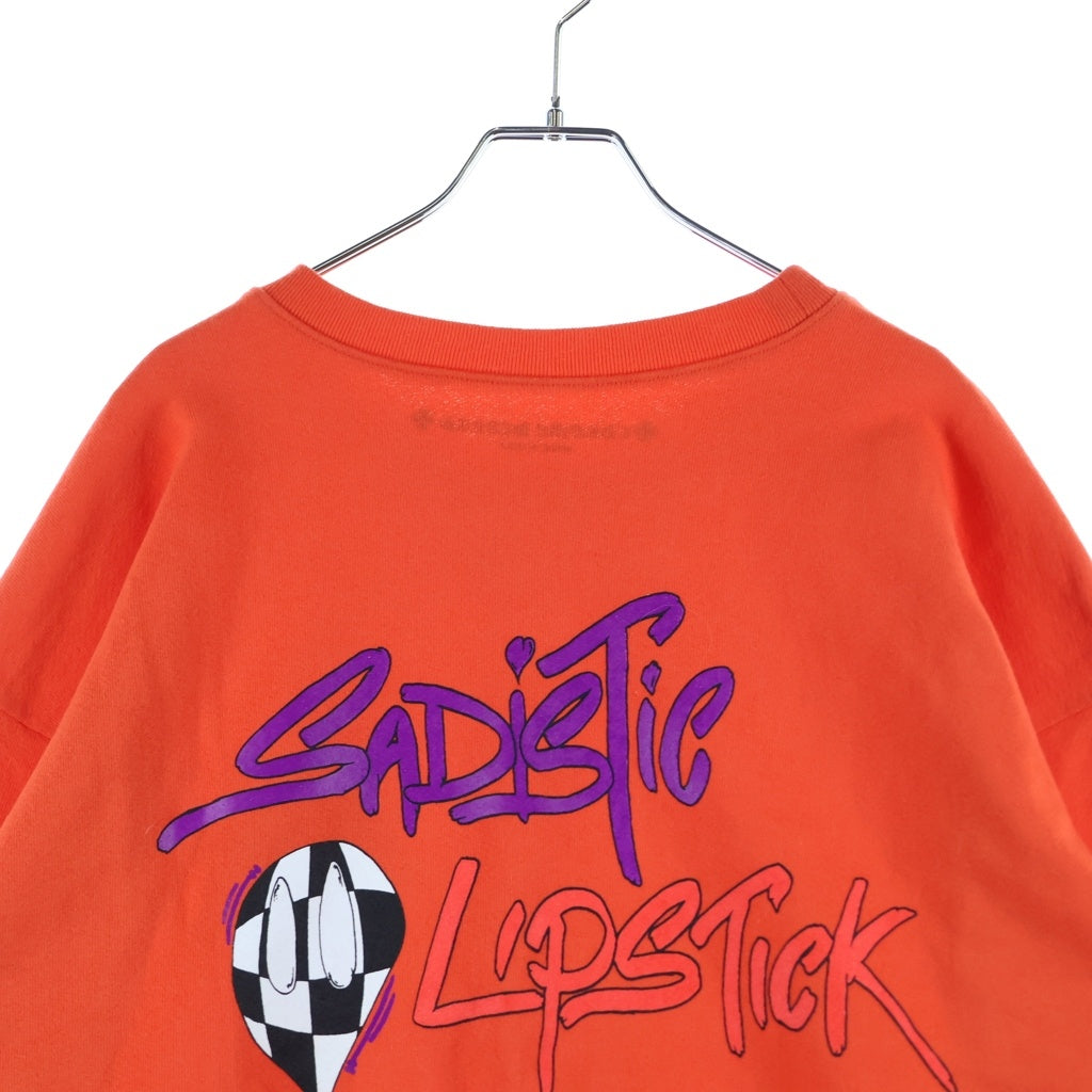 CHROME HEARTS(クロムハーツ) 23SS×MATTY BOY SPARK THE HEART SWTSHRT マッティボーイ プロスパーク ザ ハートプリント クルーネックスウェットトレーナー オレンジ