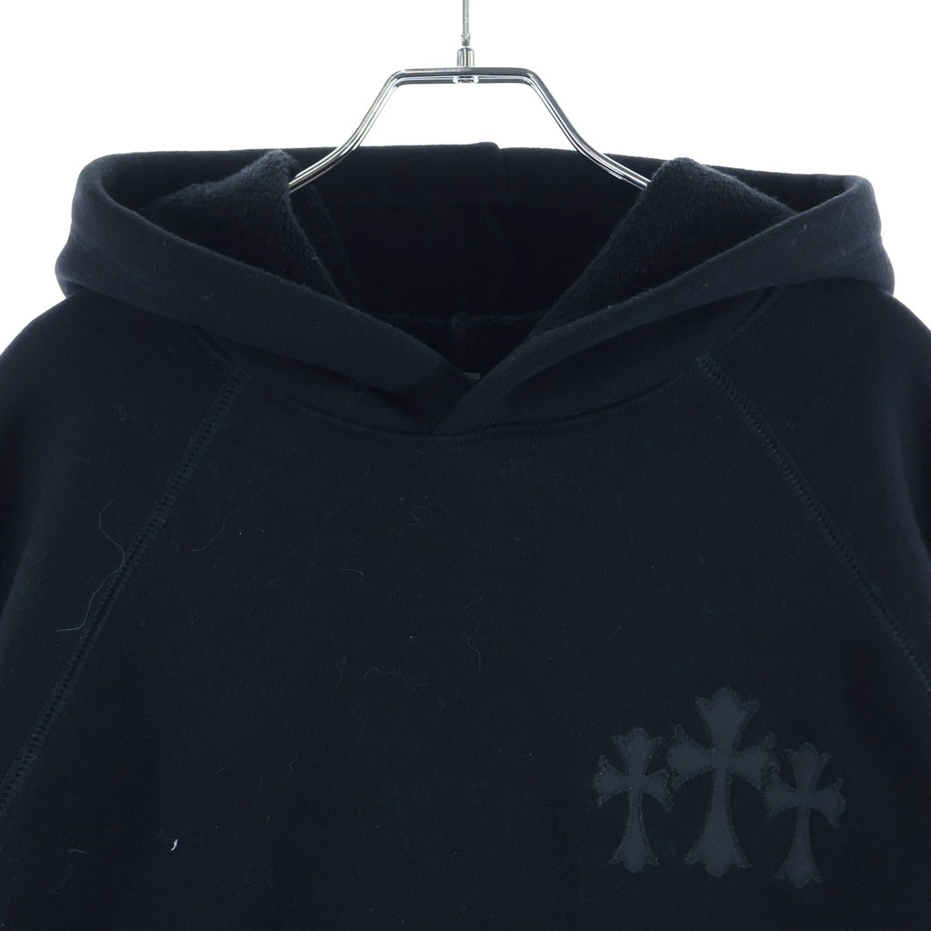CHROME HEARTS(クロムハーツ) 7‐11 Y NOT Cemetery Cross Applique Embroidery Hoodie ワイノット セメタリークロス アップリケ刺繍 プルオーバーパーカー ブラック