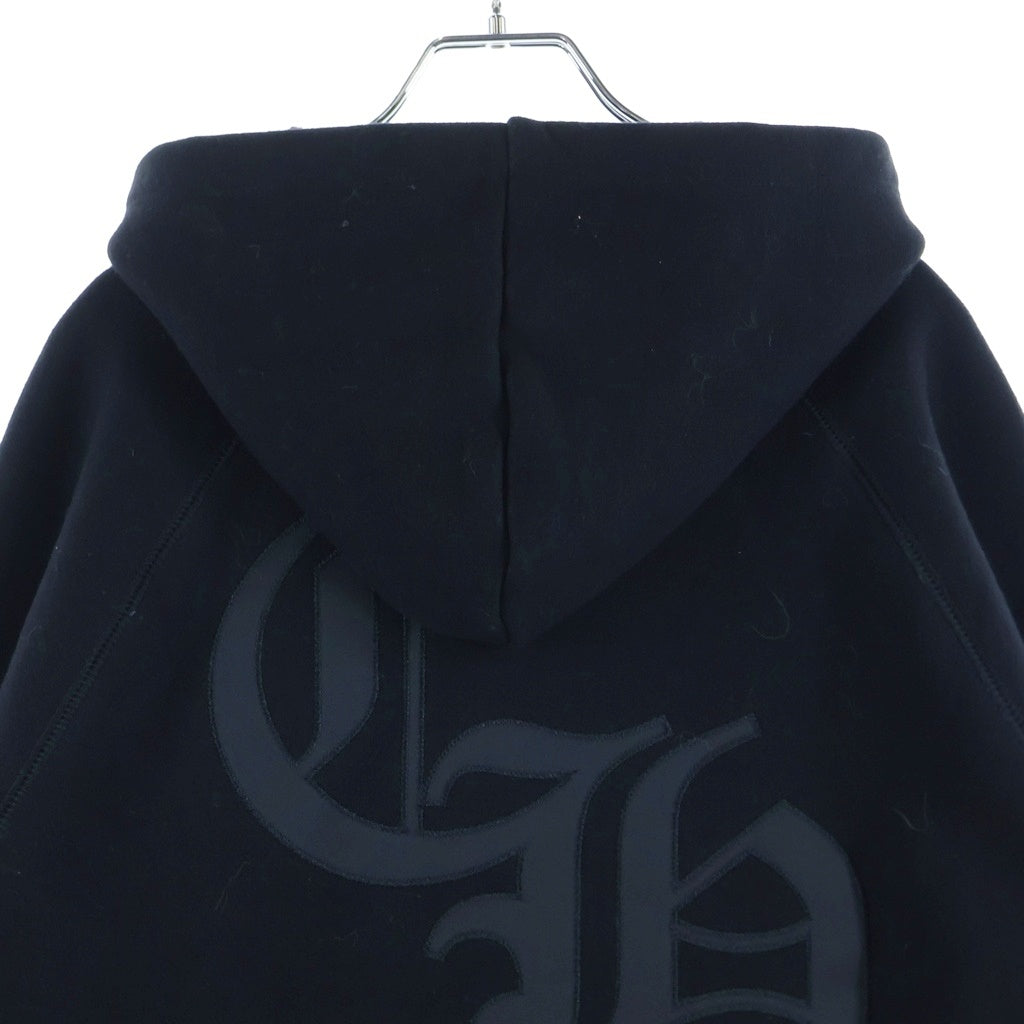 CHROME HEARTS(クロムハーツ) 7‐11 Y NOT Cemetery Cross Applique Embroidery Hoodie ワイノット セメタリークロス アップリケ刺繍 プルオーバーパーカー ブラック