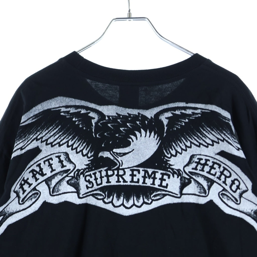 SUPREME(シュプリーム) 25AW ×ANTI HERO Eagle L/S Tee アンタイヒーロー イーグル ロングスリーブカットソー ブラック