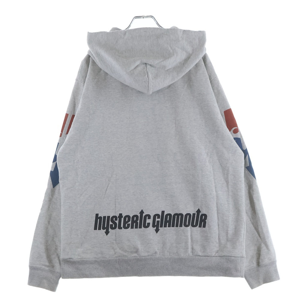 HYSTERIC GLAMOUR(ヒステリックグラマー) HYS FLEARE LOGO ジップアップフーディ パーカー 02261CF01 グレー