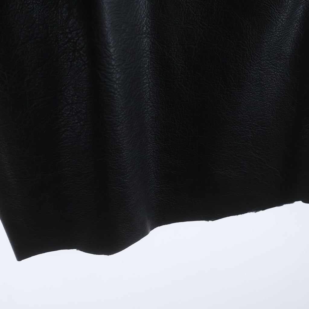 MM6 Maison Margiela(エムエムシックスメゾンマルジェラ) 25AW シンセティックレザー エンボス加工 5ポケット SH2LA0045 レザーパンツ ブラック
