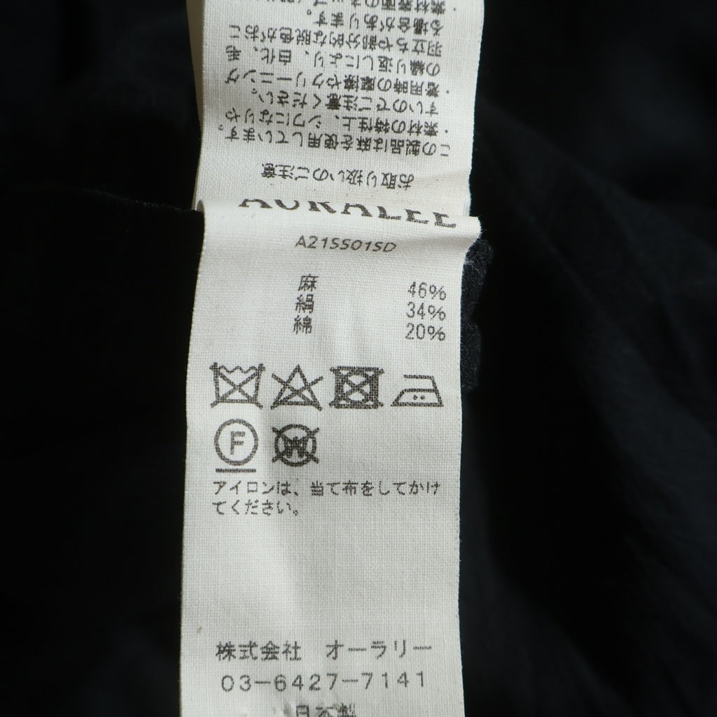 AURALEE(オーラリー) 21SS SILK LINEN DOBBY SHIRTS JACKET シルクリネン ドビー A21SS01SD 5 長袖シャツ ブラック