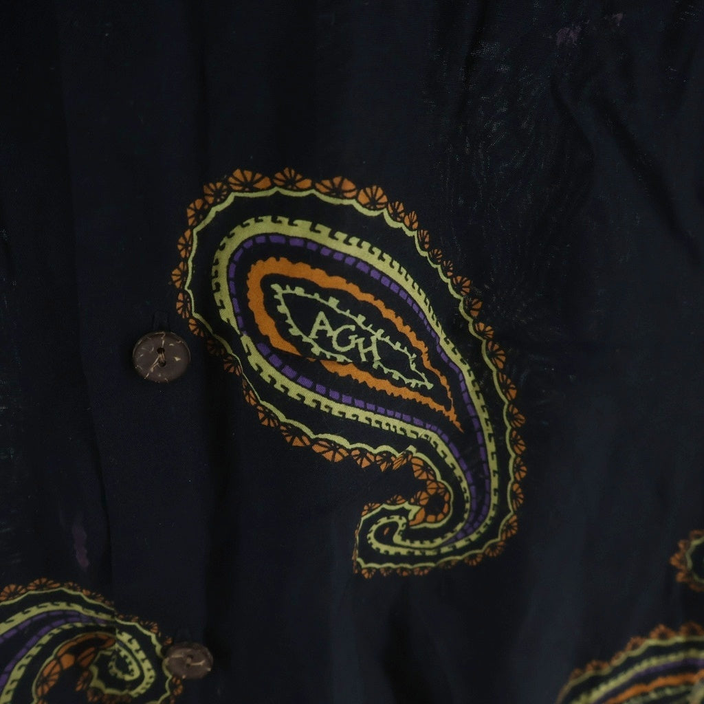 WACKO MARIA(ワコマリア) 21SS BUDSPOOL 舐達麻 HAWAIIAN SHIRT TYPE-2 PAISLEY レーヨン アロハシャツ ブラック