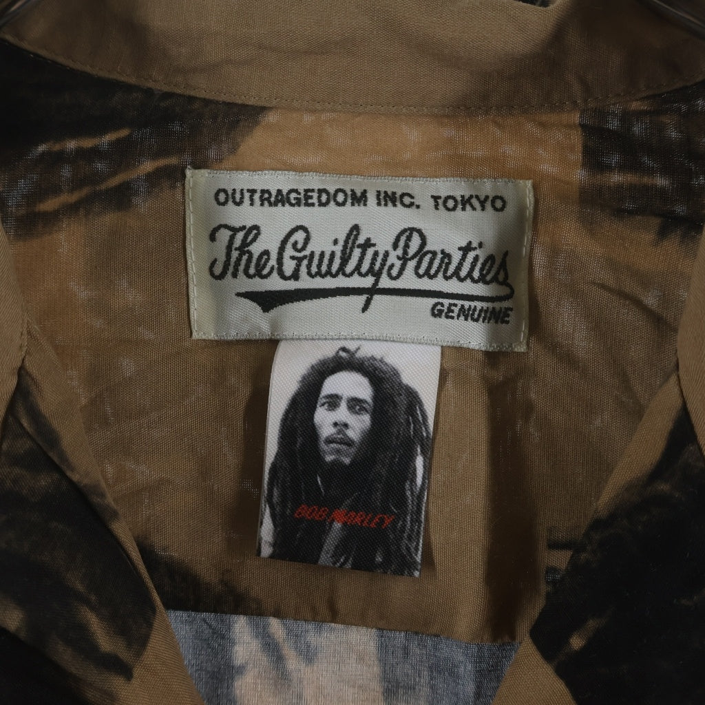 WACKO MARIA(ワコマリア) BOB MARLEY HAWAIAN SHIRT L/S TYPE-2 ボブマーリー 開襟 ハワイアンシャツ レーヨン ブラウン