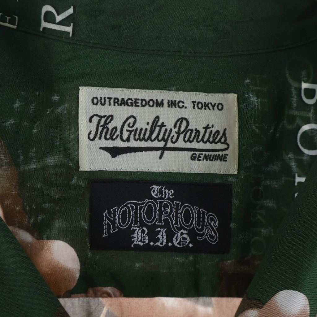 WACKO MARIA(ワコマリア) 21SS The Notorious B.I.G. Hawaiian Shirt ノートリアスビギー ハワイアンシャツ 開襟 アロハシャツ グリーン