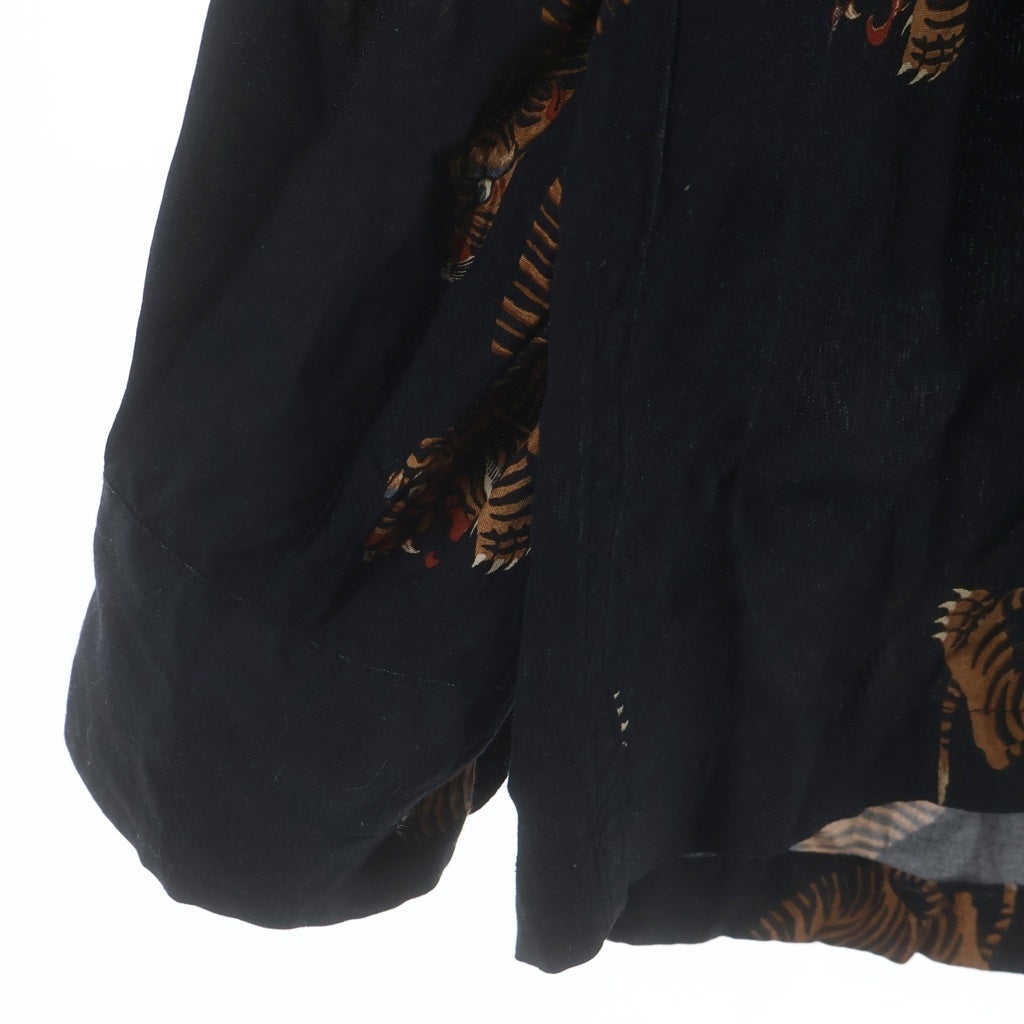 WACKO MARIA(ワコマリア) Tim Lehi Hawaian Shirt 虎 開襟 長袖シャツ ブラック