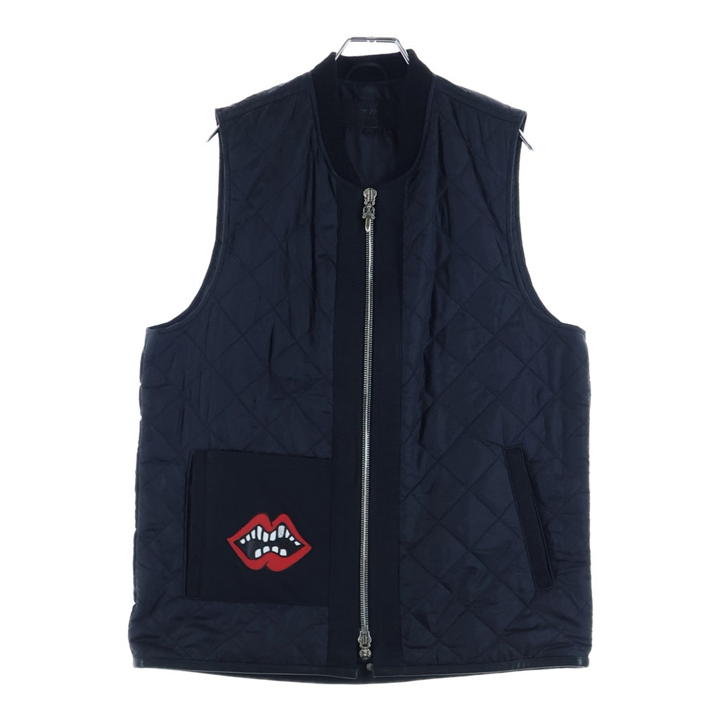 CHROME HEARTS(クロムハーツ) ×MATTY BOY CHOMPER Leather Patch Nylon Vest チョンパーレザーパッチ ナイロンベスト ブラック